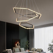 JC Primary Hexagon Rock Crystal Ring Chandelier