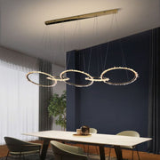 JC Modern Living Room Crystal 5 Rings Chandelier