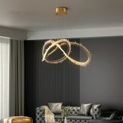 JC Primary Modern Living Room Rock Crystal Chandelier