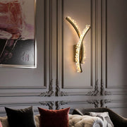 JC Modern Simple Rock Crystal Sconce