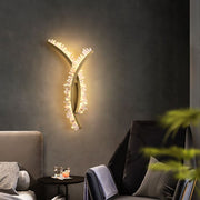 JC Modern Simple Rock Crystal Sconce