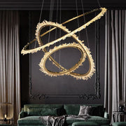 JC  Rock Crystal Ring Chandelier For Living Room