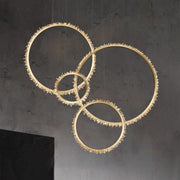 JC  Rock Crystal Ring Chandelier For Living Room