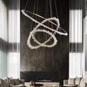 JC  Rock Crystal Ring Chandelier For Living Room