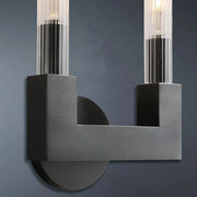 JC Prismatic Glass Double Wall Sconce