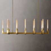 JC Prismatic Glass Linear Chandelier 55"