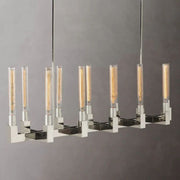 JC Prismatic Glass Linear Chandelier 55"