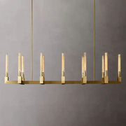 JC Prismatic Glass Linear Chandelier 67"