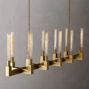 JC Prismatic Glass Linear Chandelier 67"