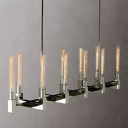 JC Prismatic Glass Linear Chandelier 67"