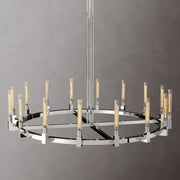 JC Prismatic Glass Round Chandelier 72"