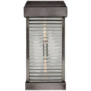 JC Rega Large Curved Glass Louver Wall Sconce Outdoor