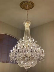 JC Extra Large European-style Multi-layers Candle Luxury Crystal Chandelier