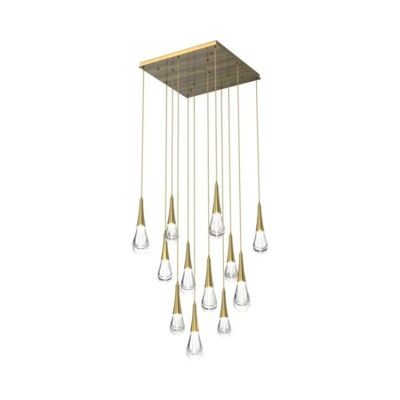 JC Dorian Raindrop Glass Square Chandelier – J-Chandelier