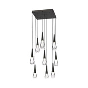 Raindrop Glass Square Solitaire Chandelier - jchandelier