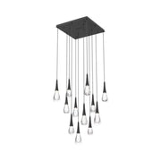 Raindrop Glass Square Solitaire Chandelier - jchandelier