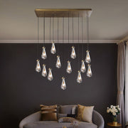 JC Raindrops Rectangle Chandelier