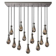 JC Raindrops Rectangular Chandelier 54"