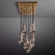 JC Raindrops Rectangular Chandelier 54"