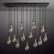 JC Raindrops Rectangular Chandelier 54"