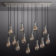 JC Raindrops Rectangular Chandelier 54"