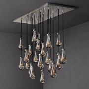 JC Raindrops Rectangular Chandelier 72"