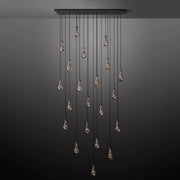 JC Raindrops Rectangular Chandelier 72"