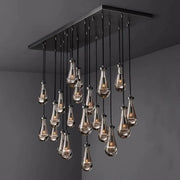 JC Raindrops Rectangular Chandelier 72"