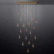 JC Raindrops Rectangular Chandelier 72"