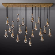 JC Raindrops Rectangular Chandelier 72"