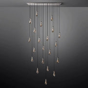 JC Raindrops Rectangular Chandelier 72"