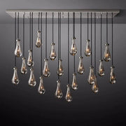 JC Raindrops Rectangular Chandelier 72"