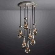 JC Raindrops Round Chandelier 18"