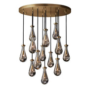 JC Raindrops Round Chandelier 36"