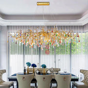 Ran Colorful Crystal Dining Branch Chandelier - jchandelier