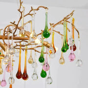 Ran Colorful Crystal Linear Branch Chandelier - jchandelier