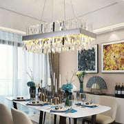 JC Monix Rectangular Crystal Chandelier