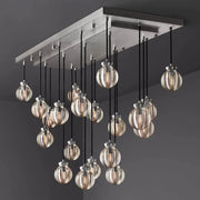 JC Alieen Spherical Modern Rectangular Chandelier 54”