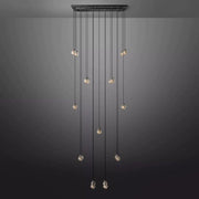 JC Alieen Spherical Modern Rectangular Chandelier 54”