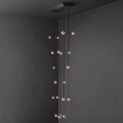 JC Alieen Spherical Modern Rectangular Chandelier 54”