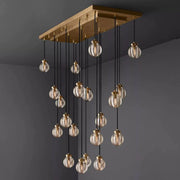 JC Alieen Spherical Modern Rectangular Chandelier 54”