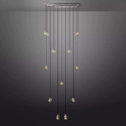 JC Alieen Spherical Modern Rectangular Chandelier 54”