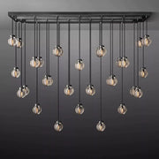 JC Alieen Spherical Modern Rectangular Chandelier 72”