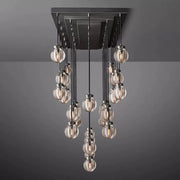 JC Alieen Spherical Modern Rectangular Chandelier 72”