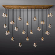 JC Alieen Spherical Modern Rectangular Chandelier 72”