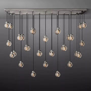 JC Alieen Spherical Modern Rectangular Chandelier 72”