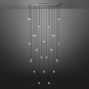 JC Alieen Spherical Modern Rectangular Chandelier 72”