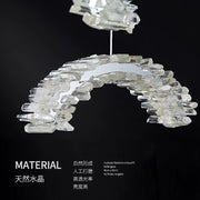 Rock Crystal Crescent Chandelier - jchandelier