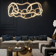 Rock Crystal Multi Ring Chandelier - jchandelier