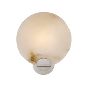 JC Round Alabaster Modern Living Room Sconce